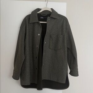Zara Dark Charcoal Oversized Shacket